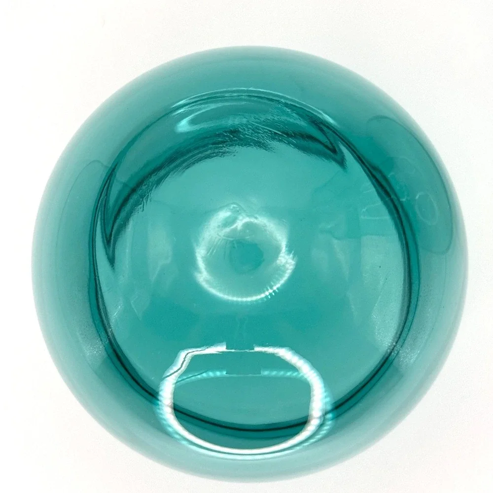 Vintage MCM Space Age Retro Apothecary Canister‎ Federal Glass Roly Poly Blue